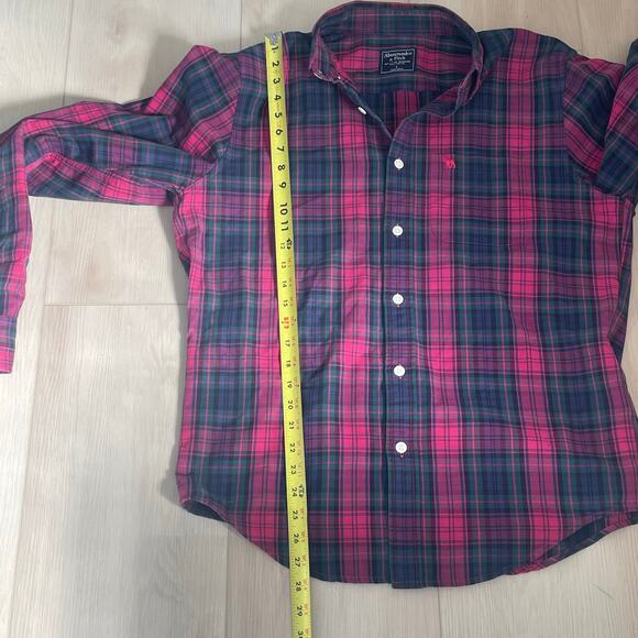 Abercrombie & Fitch Men’s Button-Down Preppy  Plaid Shirt Size Large - Picture 7 of 9